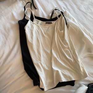 Black and white Zara tanks, size large